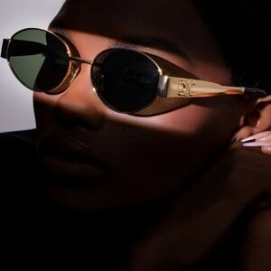 Celine Gold Sunglasses with Dark Lenses